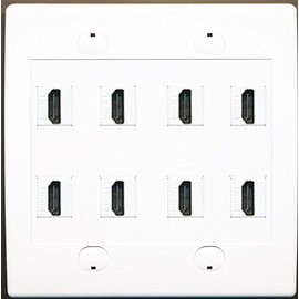 RiteAV 8 Hdmi Wall Plate White