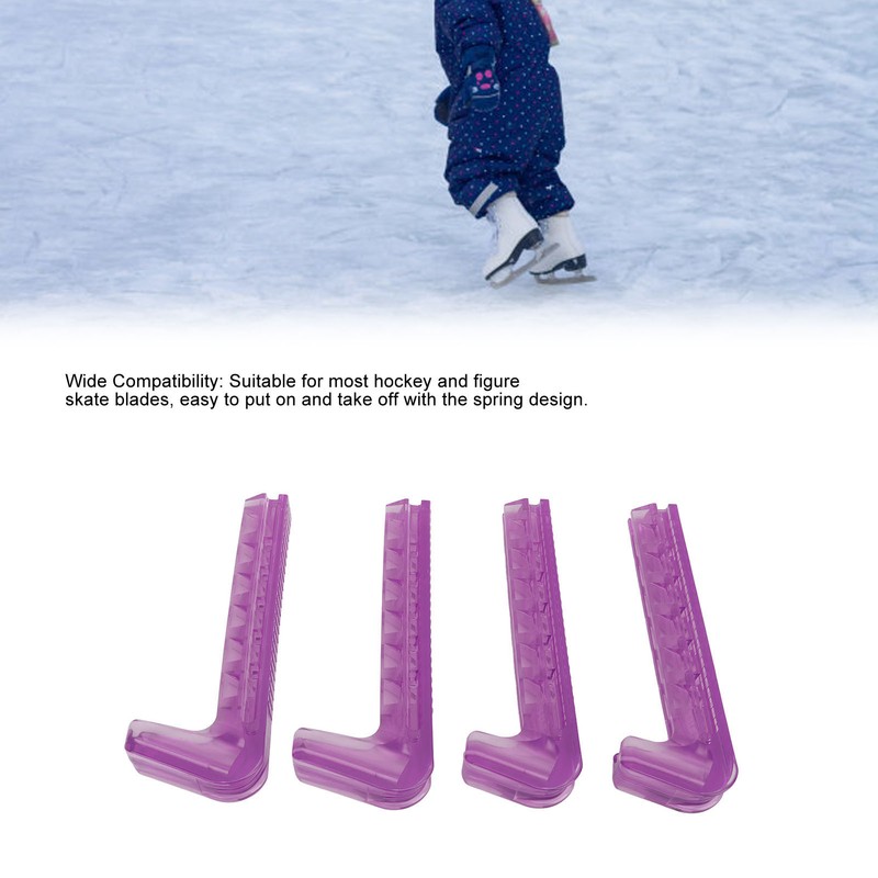 2Pair Ice Skate Guards Hockey Shoe Blade Cover Adjustable Silicone