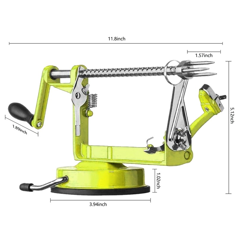 Apple Peeler Corer, Long lasting Chrome Cast Magnesium Alloy Apple