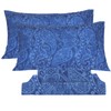 KACEMOO Bed Sheets King Size Navy Blue Paisley Sheets Printed