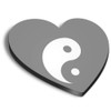 1 x Heart MDF Magnets - Yin Yang Yoga Meditation