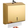 Wall Mounted Stainless Steel Paper Towel Dispenser with Lock, Polished