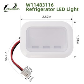 W11483116 Refrigerator LED Light Compatible With Whirlpool Kitchen Aid Replacement 4961291 AP6990551 PS16221108 EAP16221108（1pc）