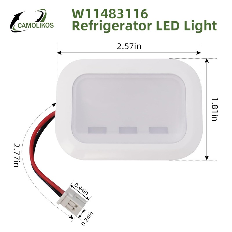 W11483116 Refrigerator LED Light Compatible With Whirlpool Kitchen Aid Replacement