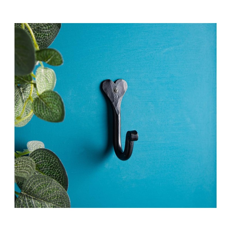 Fayesia Black Hooks - Blacksmith Handcrafted Decorative Wall Mounted Coat