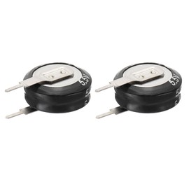 PATIKIL 2 Pcs 5.5V Super Capacitors, 0.33F V-Shaped Button Capacitor High Energy Low Resistance High Consistency for AC Motor Power Display Screen Computer