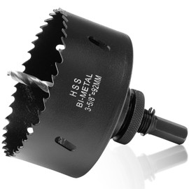 92 mm Hole Saw for Metal and Wood, HSS Bi-Metal Hole Drill Round Hole Cutter with 40 mm Cutting Depth, for Steel, Iron, Aluminium, Ceilings, Drywall and Plasterboard