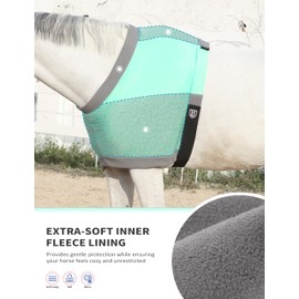 Harrison Howard Horse Shoulder Guard Thick Stretchy with Inner Soft Fleece Lining Adding Comfort Prevents Chafing Summer Mint L