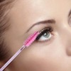 50 varitas de cristal desechables para pestañas y cejas, brocha