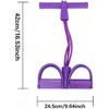 Pedal Resistance Band with Handle, 6-Tube Elastic Exercise Bands, Multifunctional