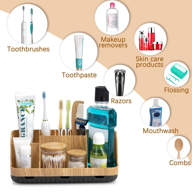 Bathroom Organizers and Storage - Detachable 7 Slots Kids Electric