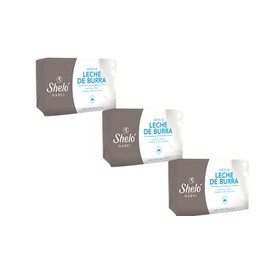 Paquete Con 3 Jabón de leche de burra aclarante natural limpieza facial sheló nabel