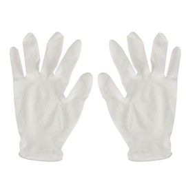 bricoleva.it White Latex Gloves Pack of 100 - Latex Gloves Elastic for Laboratories, Construction, Cleaning and Handling Small Items (L, with Powder)