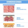 bolsas de silicona reutilizables 10,bolsas para congelar alimentos 10 Bolsas