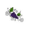 CafePress Grape Vines Sticker Oval Car Bumper Sticker