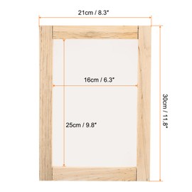 sourcing map Silk Screen Printing Frame Small 9.8 x 6.3 Inch Wood Reusable Washable Screen Print Tool Start Kit with 120 Mesh for Beginners T-Shirts Screen Printing