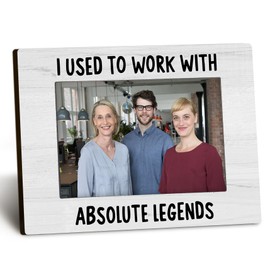 DUXMNAMG Coworkers 4x6 Picture Frame, Retirement Farewell Photo Frame, Best Retired Gifts for Coworkers Leaving, I Used to Work with Absolute Legends Picture Photo Frames for Desk Decor