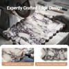 13.8" x 9.8" Large Scalloped Marble Tray, Calacatta Viola Bathroom
