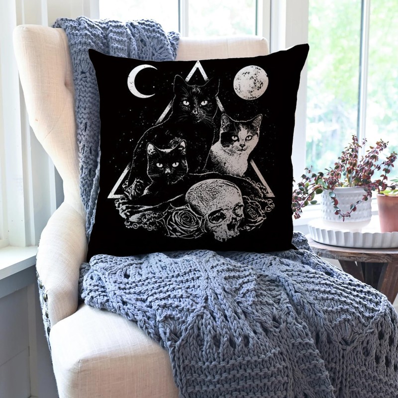 MAIGO Gothic Witchy Cushion Cover - Witch Gifts, Grunge Room