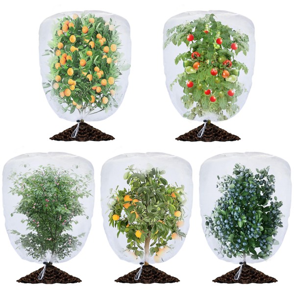 Garden Plant Fruits Tree Protection Netting Covers with Drawstring, 3.3