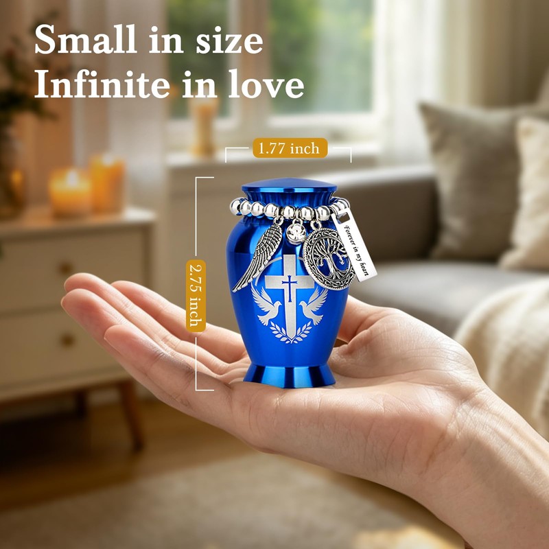 Anbanglin Small Cremation Urns for Human or Pet Ashes, Mini