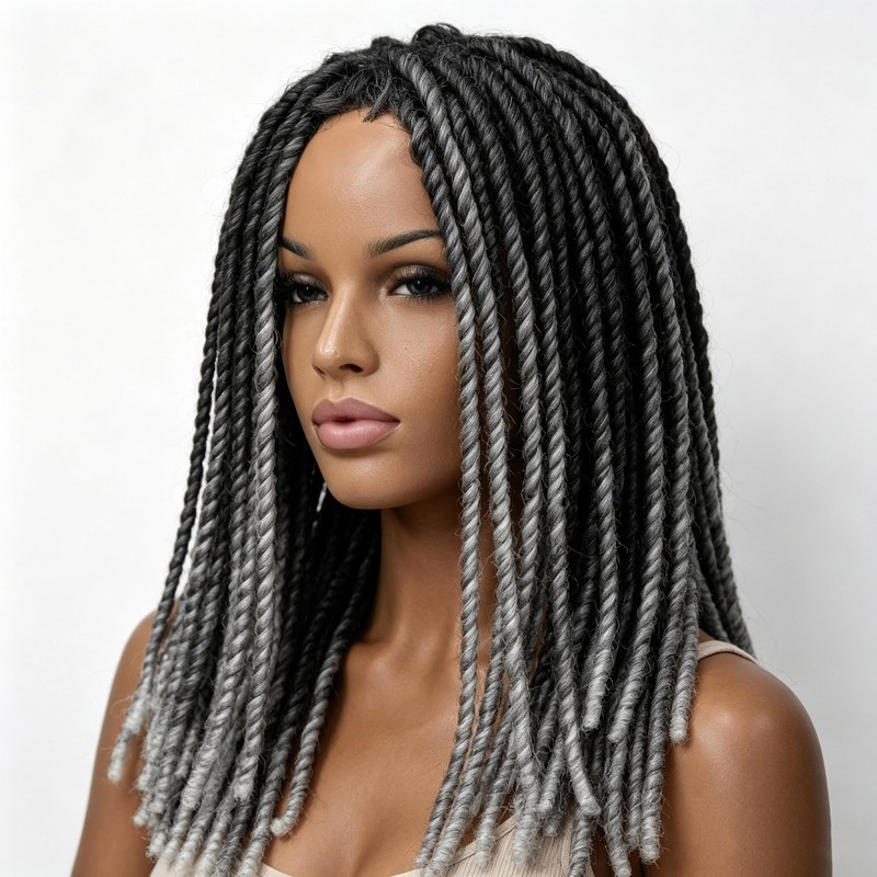Twist Hair Crotchet Braids Wigs Synthetic Dreadlocks Braids Hair Wig