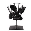 Heat Powered Fireplace Fan 4 Blades Aluminum Alloy Stove Fan
