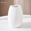 White Ceramic Vase, Flower Base, White, Large, 7.9 inches (20