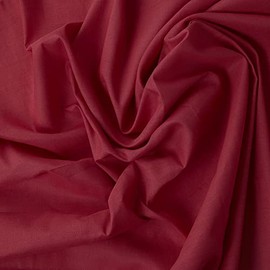 Kt KILOtela - Linen Fabric Cotton Fabric for Decoration and Clothing, 50 cm Length x 150 cm Width | Red ─ 0.50 Metres