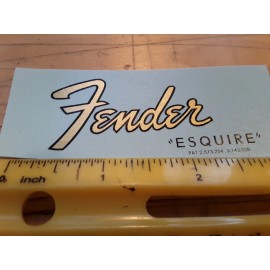 Fender Esquire CBS  Guitar Waterslide Headstock Decal Metallic Inks