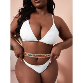 ELABEST Plus Size African Waist Beads Chain Layered Belly Body Chain Beach 7Pack Waist Jewelry Body Accessories for Women and Girls (51.2inch/130cm)