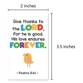 60 Pcs Mini Positivity Scripture Cards Prayer Cards 2"X3.5" with Assorted Bible Verses Perfect for Childrens' Bible Studies, Daily Devotional for Kids, Inspirational Christian Gift for Kids (DLM055)