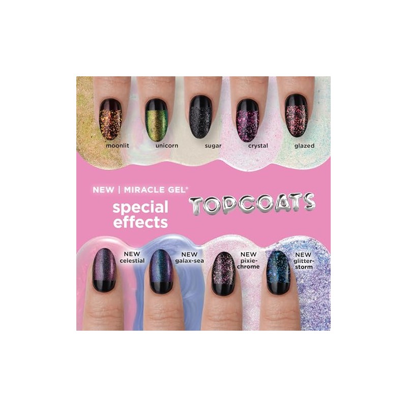 Sally Hansen Miracle Gel Nail Polish, Unicorn Top Coat, 0.5