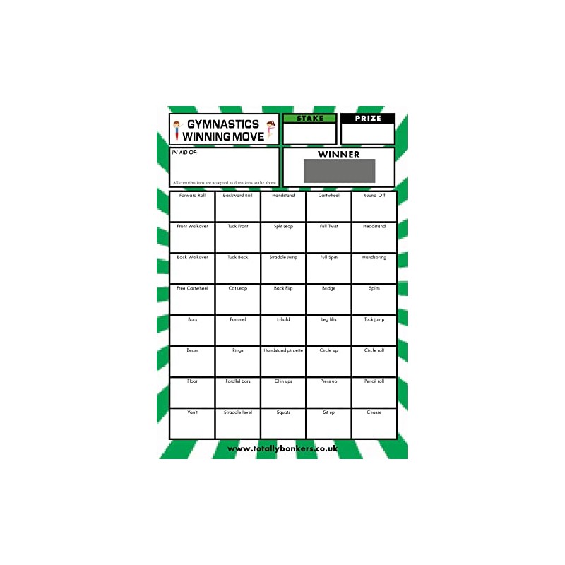Totally Bonkers - Gymnastics (40) Fundraising Scratch Cards - 40