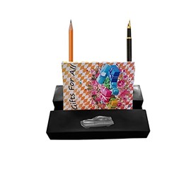 92001 Nr1 Prototype ref233 BLACK desk office tidy stores business cards pens pencil holder paper weight