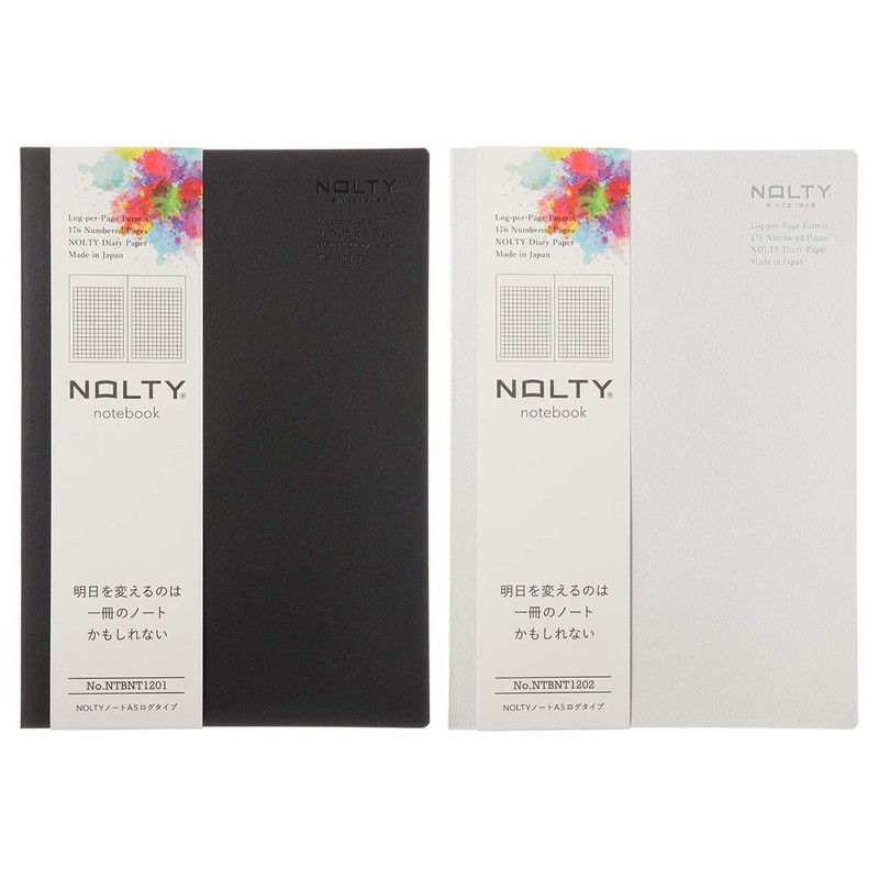 Noritsu NOLTY NTBNT1201 A5 Notebook, Log Type, Black