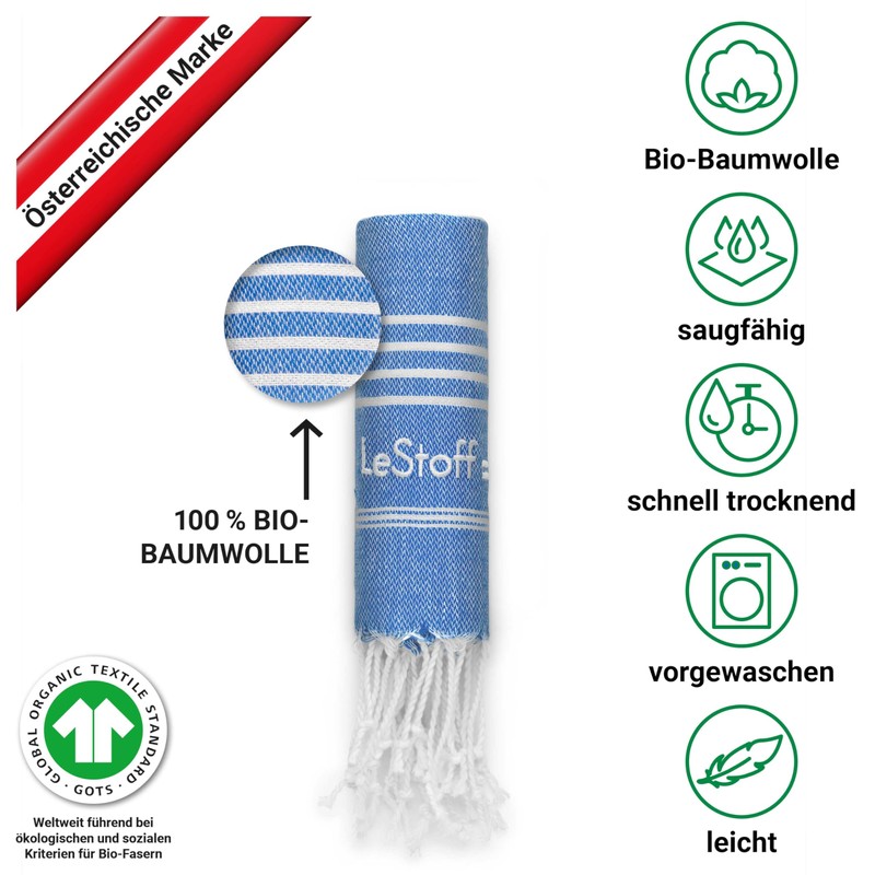 LeStoff Premium Hammam Towel 50 x 100 cm - 100%