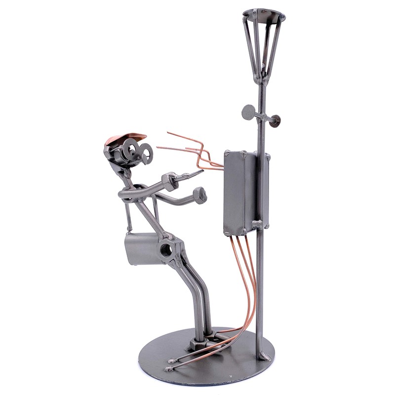 STEEMO Screw Man Electrician Craftsman Gift Metal Decoration 13 x
