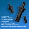 Toolazy Ebb & Flow Fitting Kit，Ebb and Flow Fitting Complete