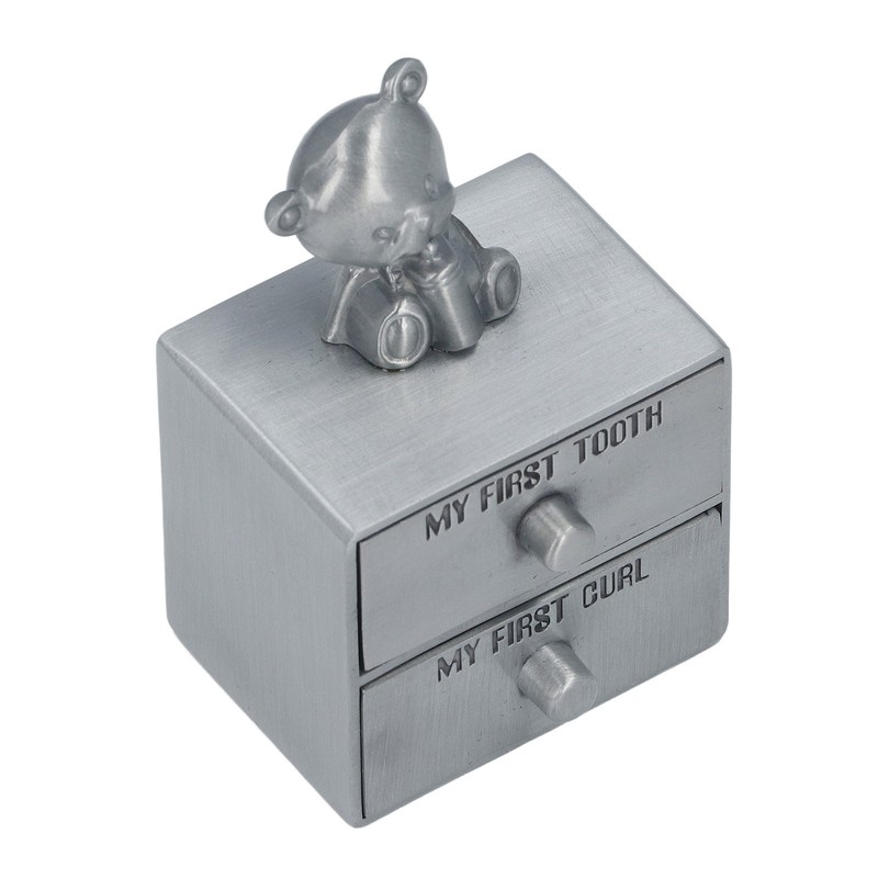 Tooth Fairy Keepsake Box Alloy Structure Soft Inner Wall Bear