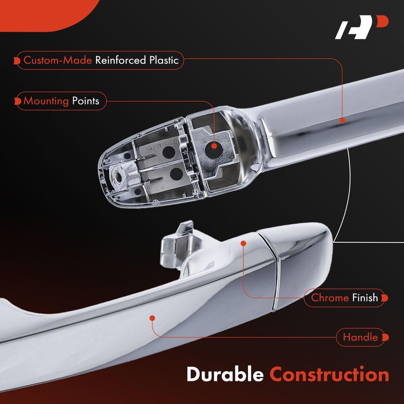 A-Premium Rear Driver or Passenger Side Exterior Door Handle Compatible