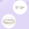 SANFACE 8mm Round Shell Pearl Necklace Set for Women
