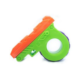 Fidget Toys Whistle Stress Relief Toy 3D press push card creative rotating Fingertip Model Carrot Fidget Toy for kid Adult - Color: Orange