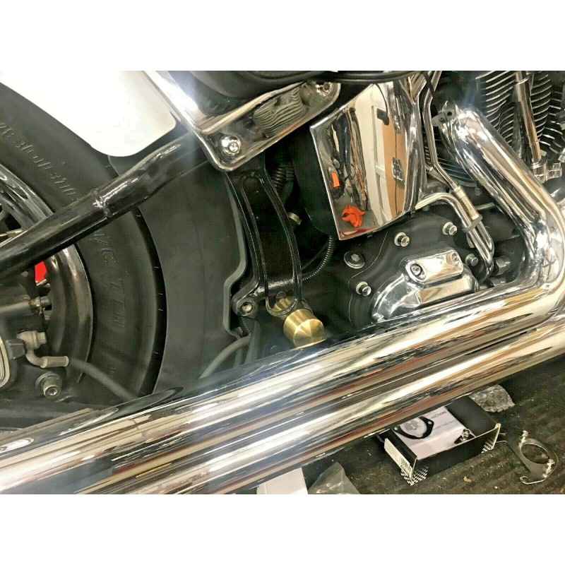 diycycleparts SOLID BRASS Swingarm Dome Pivot Bolt Covers Harley 2008