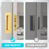 Fihatokus Pocket Door Handles and Edge Pull,4.72 inch Recessed Flush