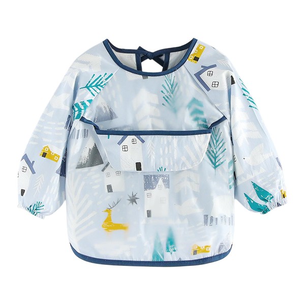 Baby Bib with Sleeves, Waterproof Baby Bib, Unisex Children's Bib,