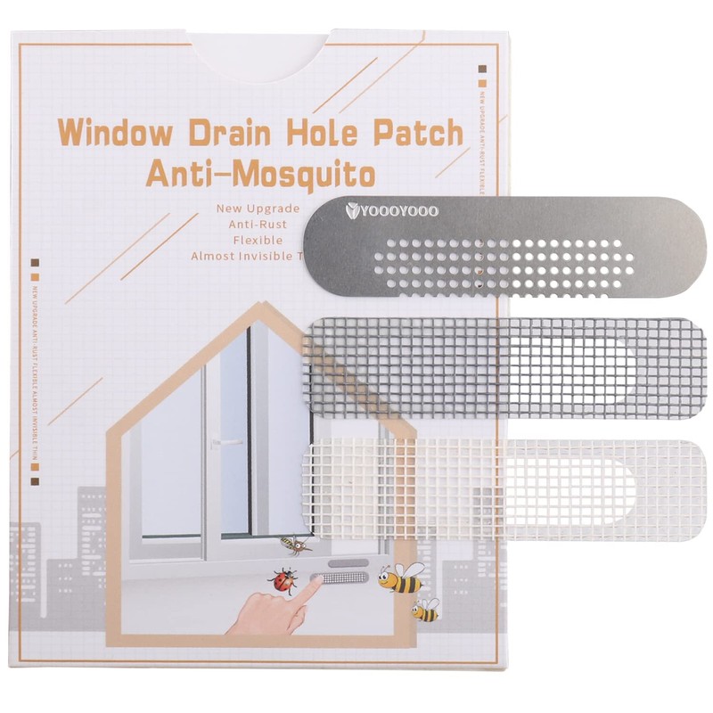 50PCS Window Weep Hole Screen Patch Strong Sticky Waterproof Sun-Resistant