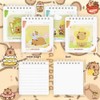 Geluode 4 Packs Capybara Mini Wirebound Notebooks, 3.3" x 3.7"