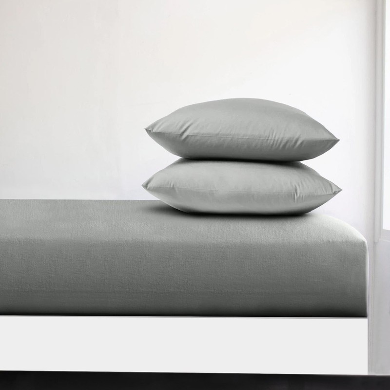 Imperial Rooms Double Fitted Sheet Grey - Extra Deep 16"/40CM