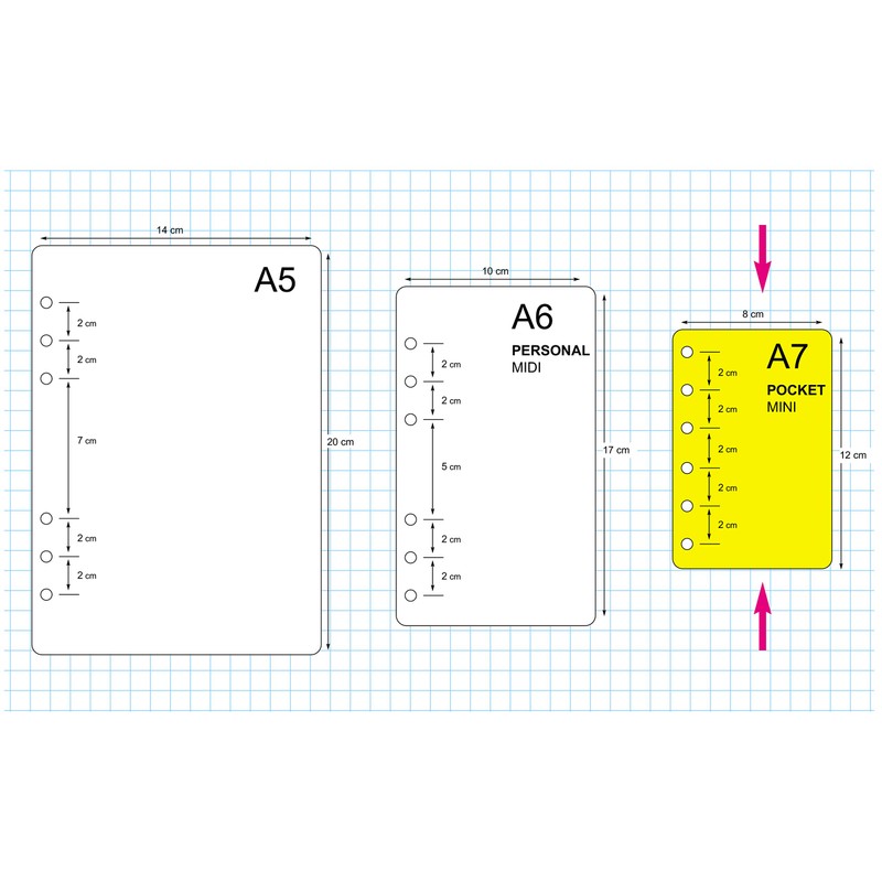 Replacement Pocket Format 8 x 12 cm with 6 Holes